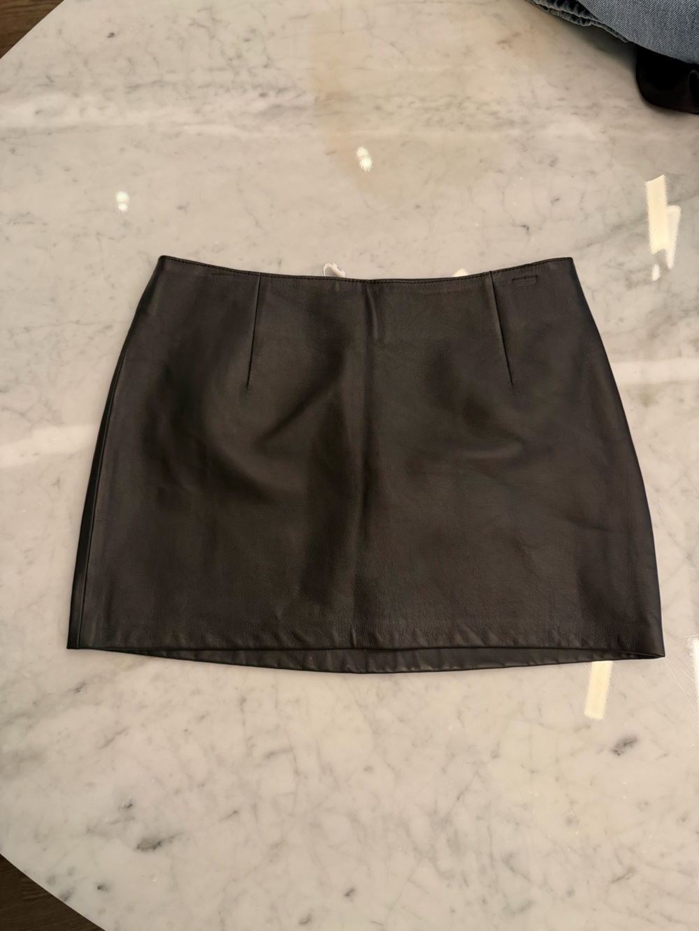 Anine Bing Black Faux Leather Mini Skirt